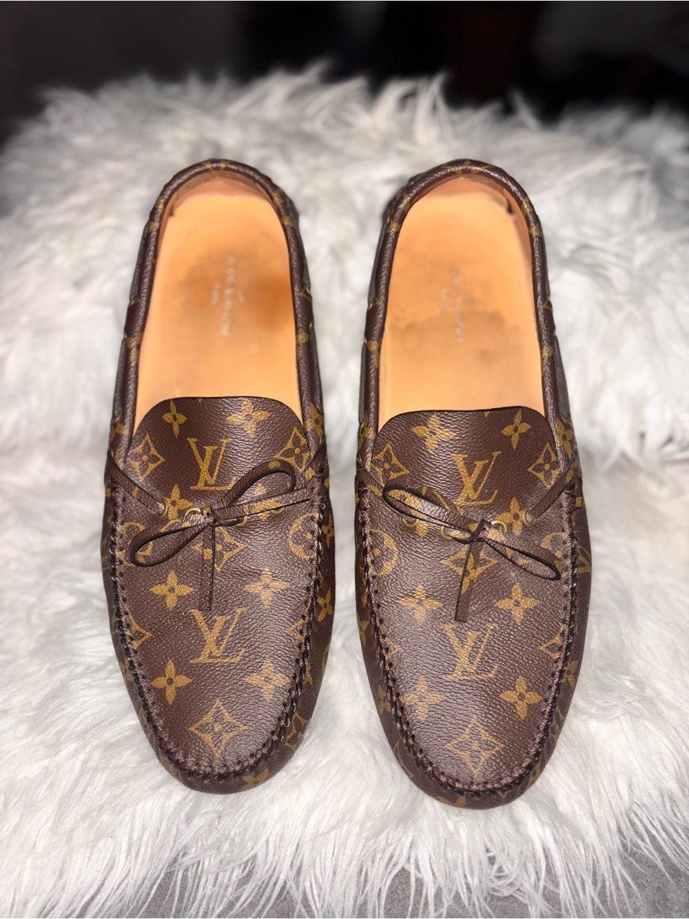 Louis Vuitton Brown Monogram Driving Loafers